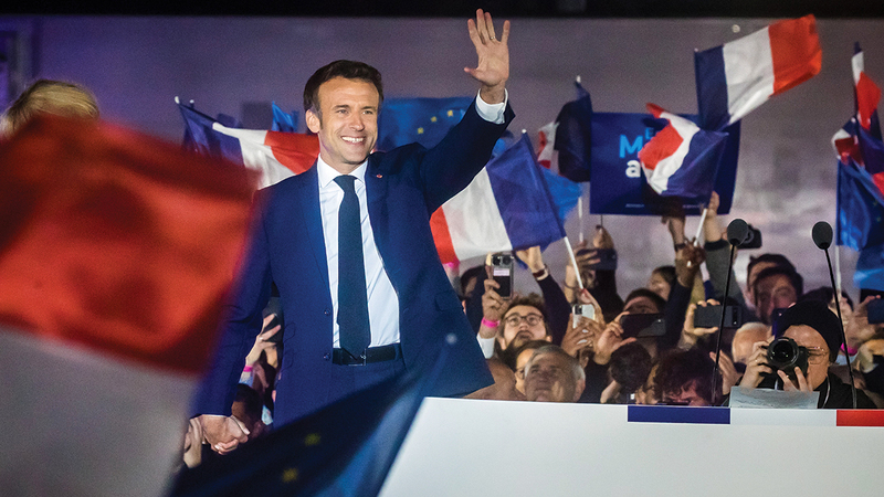 مشكلات كثيرة في انتظار ماكرون عقب فوزه بولاية ثانية.    إي.بي.إيه