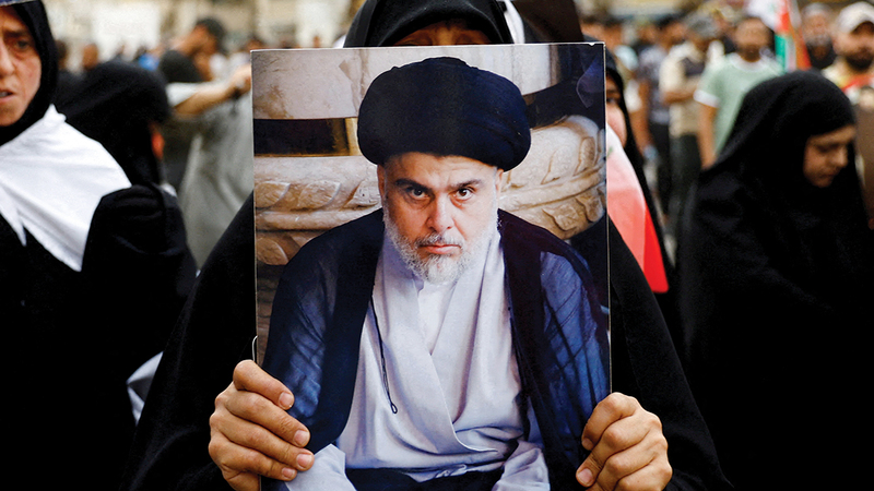 جهود مقتدى الصدر لتشكيل حكومة كفاءات وصلت إلى طريق مسدود. رويترز