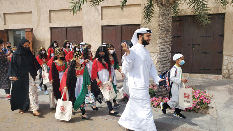 متحف الشندغة يوفر للأطفال إطلالة على تاريخ دبي وثقافتها وحرفها. من المصدر