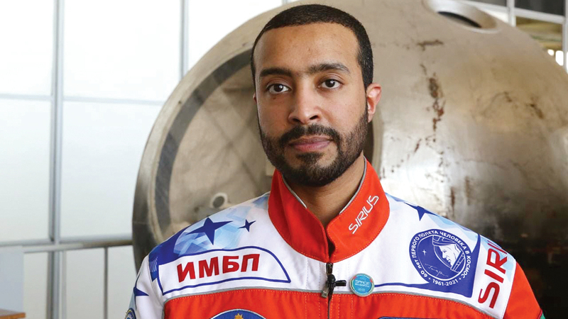 العامري غادر «سيريوس21» بعد 8 أشهر من الدراسات والتجارب العلمية. من المصدر