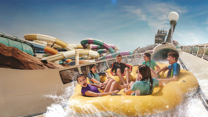 ياس ووتروورلد توفر لزوارها مجموعة من المغامرات المائية والألعاب المميزة. أرشيفية