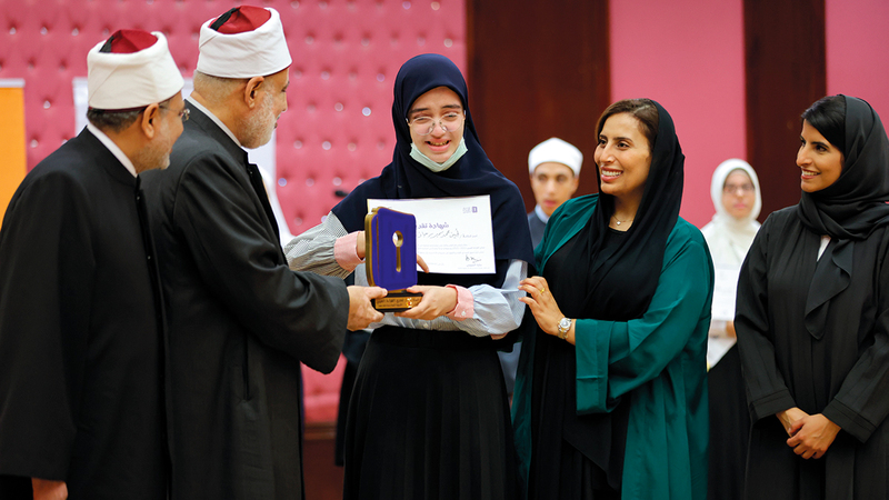 خلال تتويج لجين سرحان في تحدّي القراءة العربي على مستوى الأزهر الشريف.   من المصدر