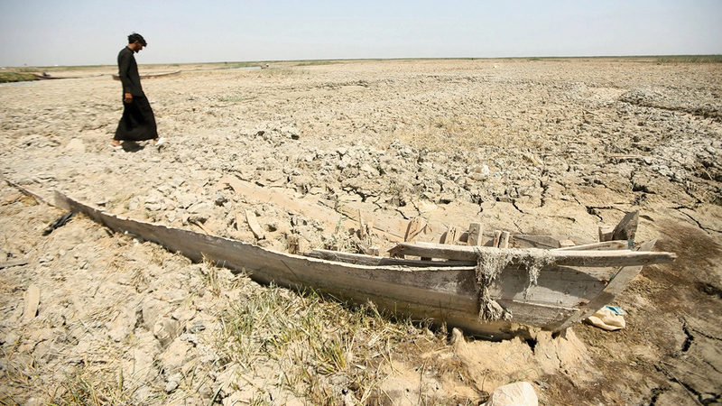 الجفاف يحاصر المناطق الرطبة في جنوب العراق.   أرشيفية