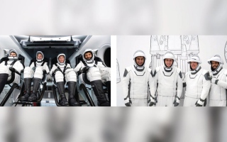 الصورة: &laquo;النيادي&raquo; ببدلة رواد الفضاء تحضيراً للمهمة طويلة الأمد