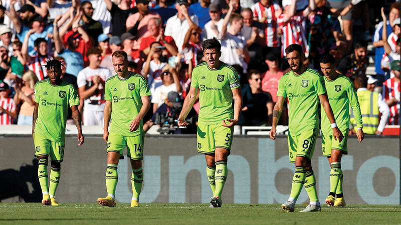 مان يونايتد في دوامة نتائج سلبية مستمرّة منذ مواسم.   أ.ف.ب