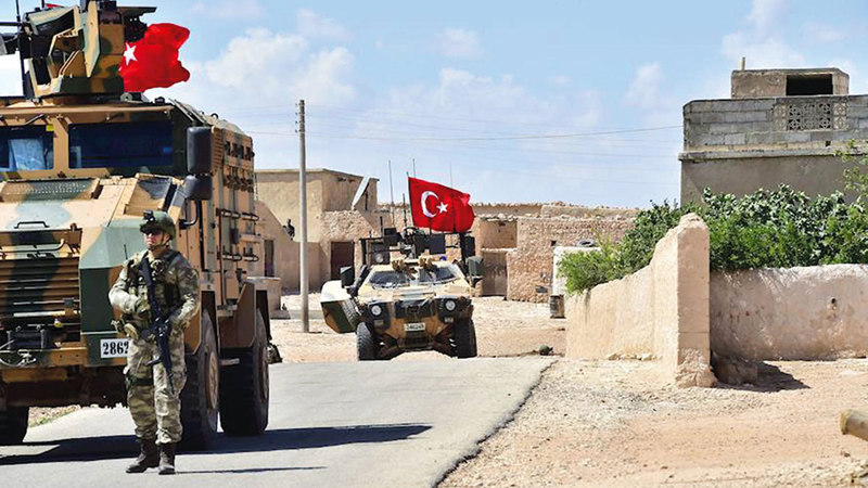 الجيش التركي يقوم بحماية جيب إدلب حيث يوجد مسلحو المعارضة. أ.ف.ب