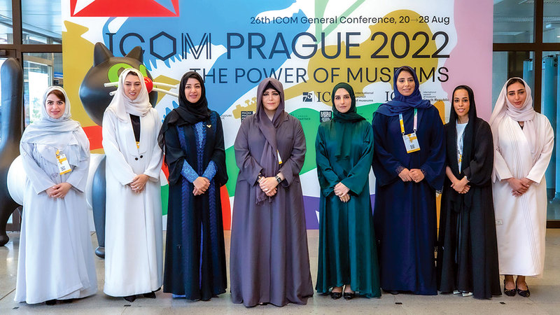 لطيفة بنت محمد ترأست وفد الدولة في المؤتمر العام السادس والعشرين لمجلس المتاحف الدولي في براغ. من المصدر