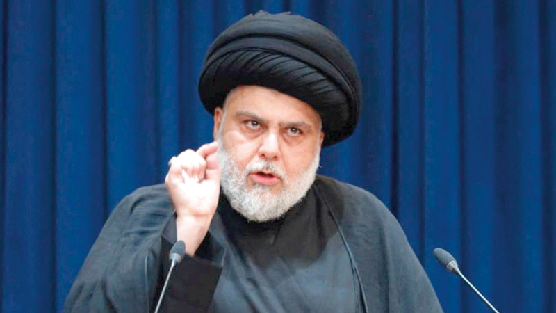 الصدر يحظى بدعم جزء مهم من الشيعة العراقيين. رويترز