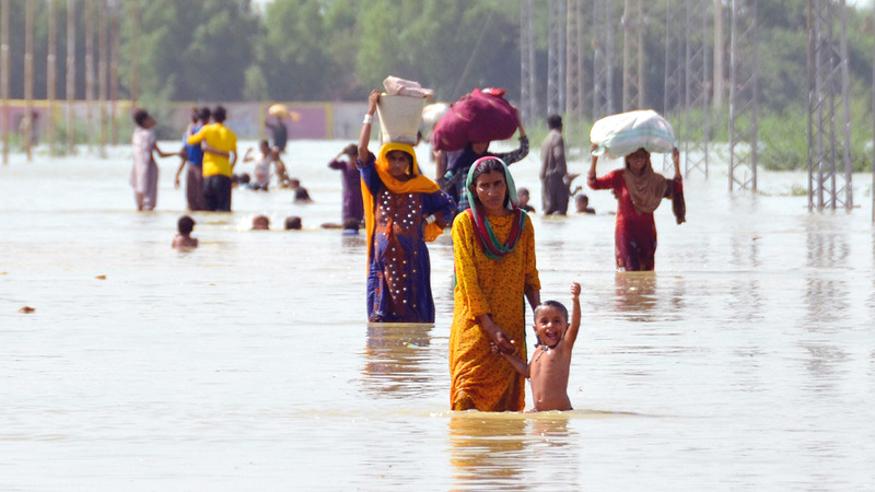ثلث باكستان غرق تحت الماء.   أرشيفية