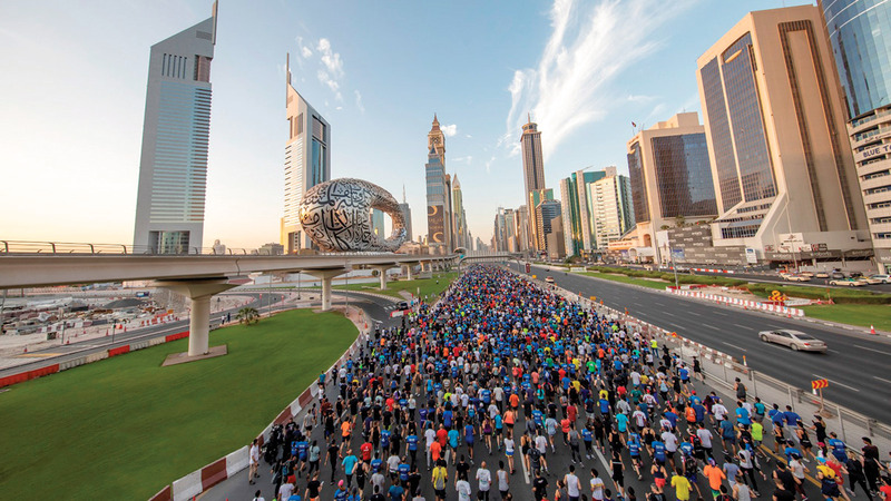 دبي تستضيف أكثر من 400 فعالية رياضية متنوّعة سنوياً.  من المصدر