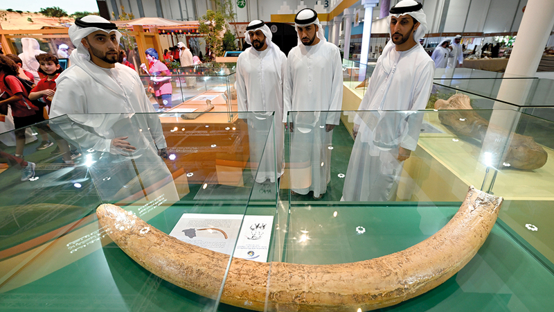اكتشافات المحميات السعودية تجتذب زوار المعرض. تصوير: نجيب محمد