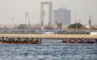 الصورة: قوارب التجديف تنطلق في قناة دبي المائية اليوم