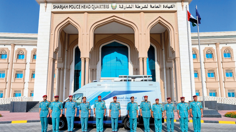 Sharjah Police provides services to customers at their location