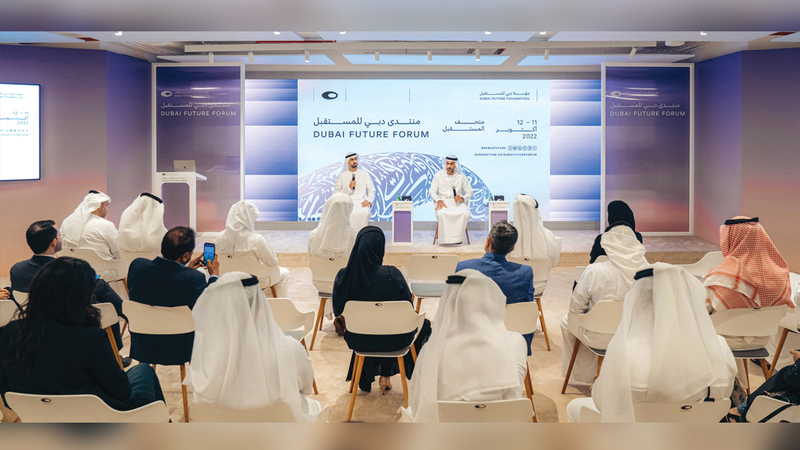 خلال اللقاء الإعلامي لتسليط الضوء على الاستعدادات النهائية لانطلاق «منتدى دبي للمستقبل». من المصدر