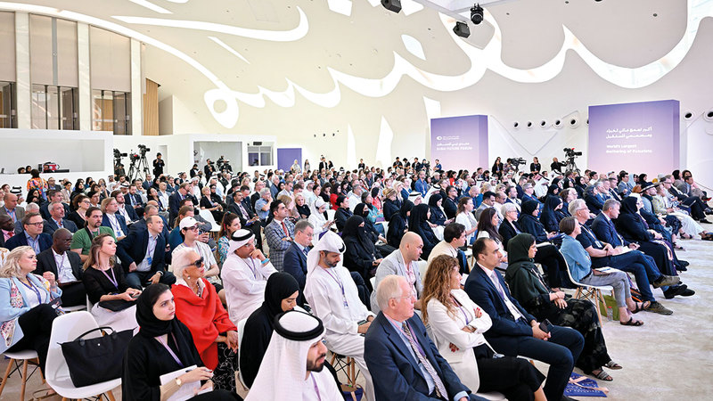 «المنتدى» يضم أكثر من 400 خبير عالمي لمناقشة التحديات المستقبلية. تصوير: أحمد عرديتي