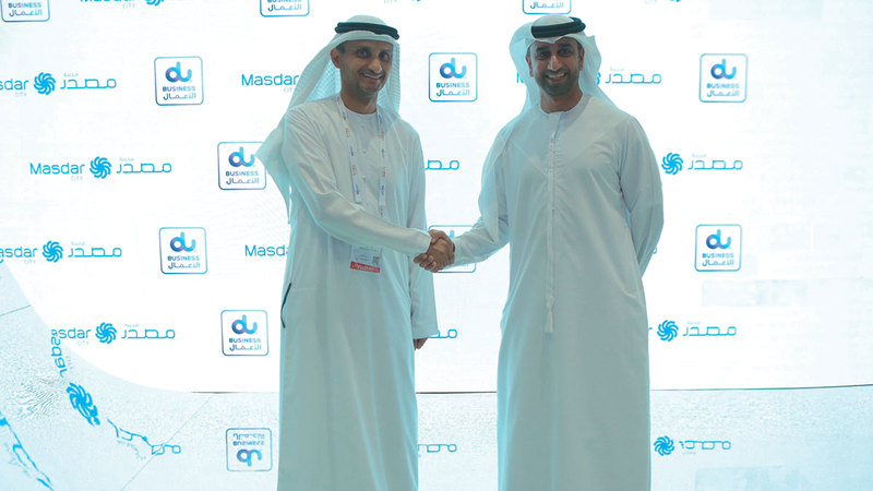 خلال توقيع الاتفاقية بين «دو» و«مصدر». من المصدر