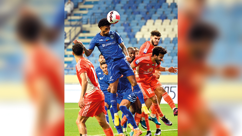 النصر حقق فوزاً وحيداً حتى الآن في الدوري وكان على حساب عجمان. تصوير: أسامة أبوغانم