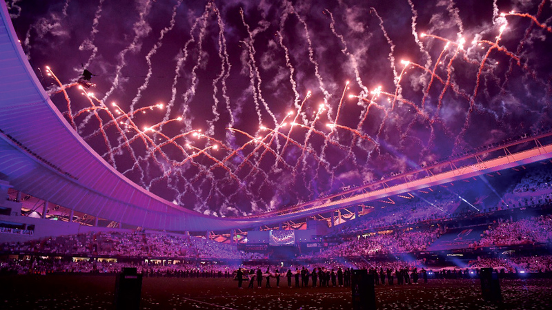 المباراة النهائية لكأس رئيس الدولة تحوّلت إلى مهرجان نال إعجاب الجماهير. تصوير: إريك أرازاس ونجيب محمد