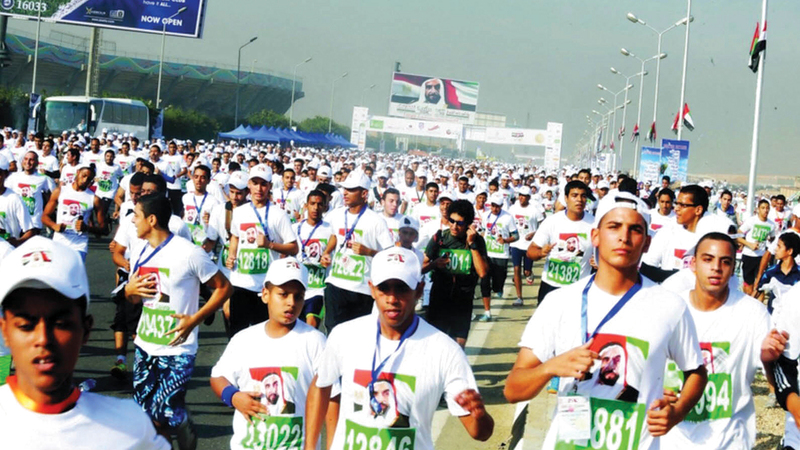 ماراثون زايد الخيري يحمل طابعاً إنسانياً ويجوب ربوع المدن المصرية.    وام