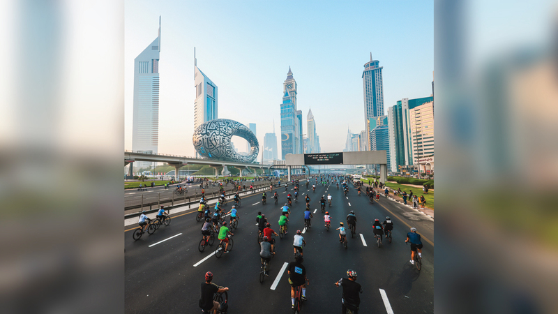 شارع الشيخ زايد سيشهد سباقي «تحدي دبي للجري والدرّاجات الهوائية». من المصدر