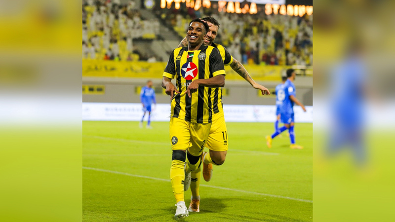 سلطان الزعابي سجل الهدف الأول لاتحاد كلباء. من المصدر