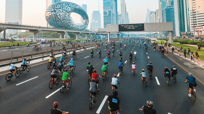 تحدي دبي للدرّاجات الهوائية يقام الأحد.   من المصدر