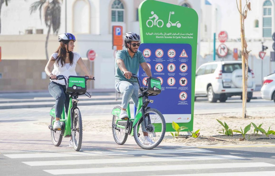 Free bicycles provided by "Dubai Roads and Careem Bike" to encourage