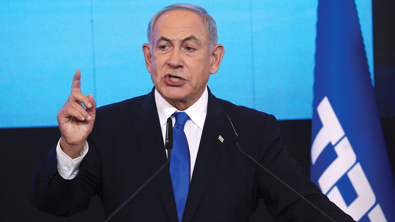 نتنياهو مضطر لتقديم تنازلات مقنعة لأحزاب اليمين المتطرف حتى يضمن مشاركتهم في الحكومة. أ.ب
