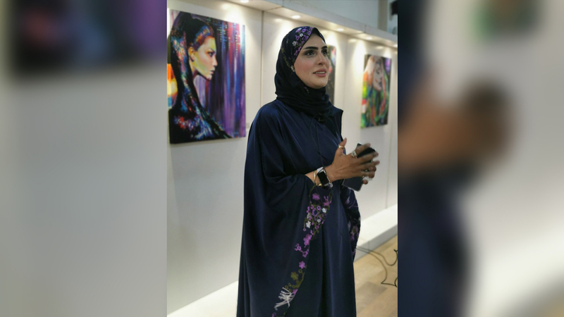 مريم تأمل أن تبرز مكانة المرأة بشكل أكبر في الحركة التشكيلية بالعالم العربي. عن حساب الفنانة على «تويتر»
