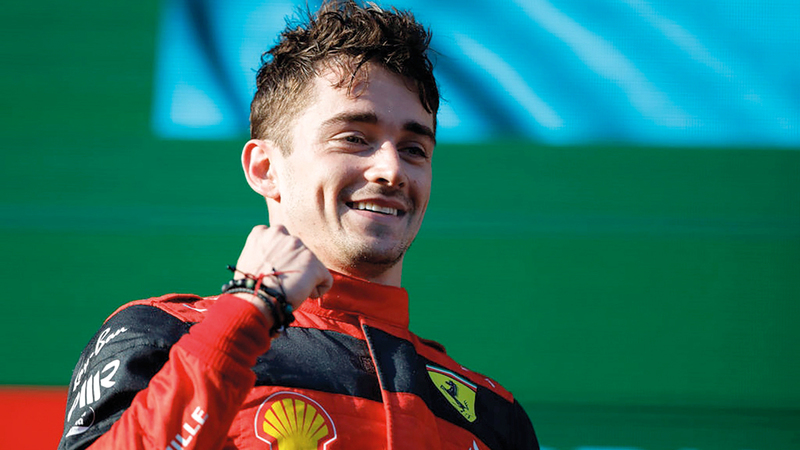 سائق فريق فيراري شارل لوكلير. من المصدر