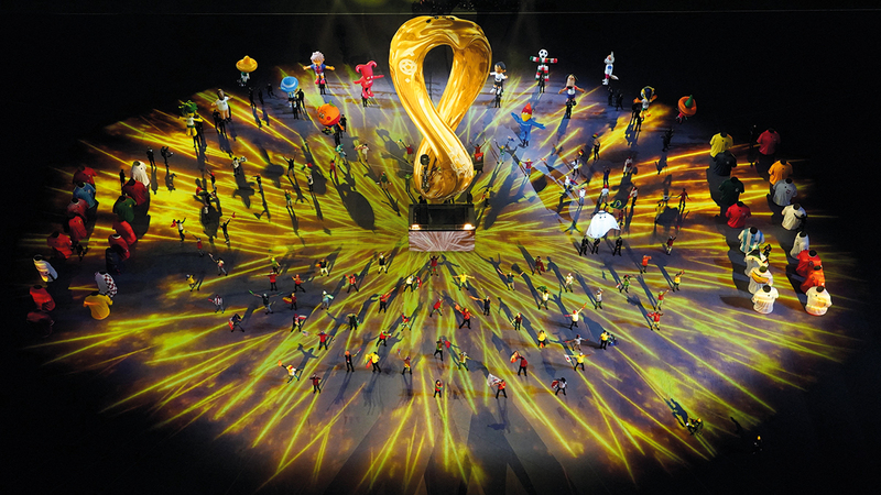 من لوحات افتتاح المونديال. رويترز