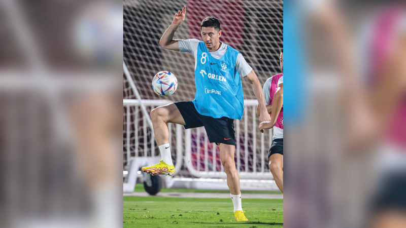 البولندي روبرت ليفاندوفيسكي. أ.ف.ب