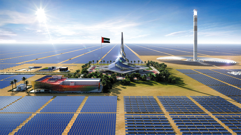 «ديوا» تنفّذ مشروعات رائدة لتنويع مصادر إنتاج الطاقة مثل مجمع محمد بن راشد آل مكتوم للطاقة الشمسية.   أرشيفية