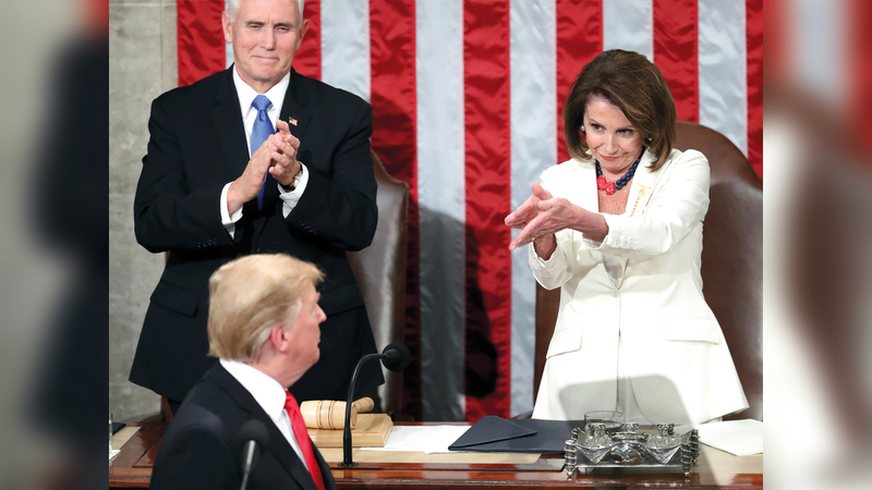 بيلوسي في مكايدة صريحة مع ترامب.    أرشيفية