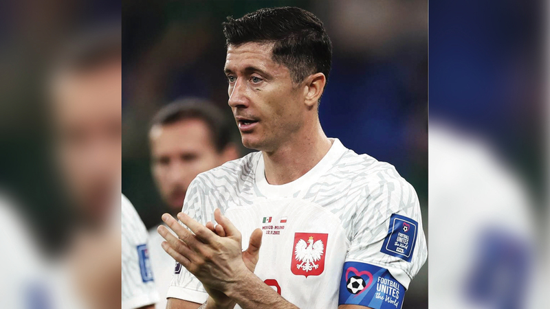 مهاجم بولندا ليفاندوفيسكي. أ.ف.ب