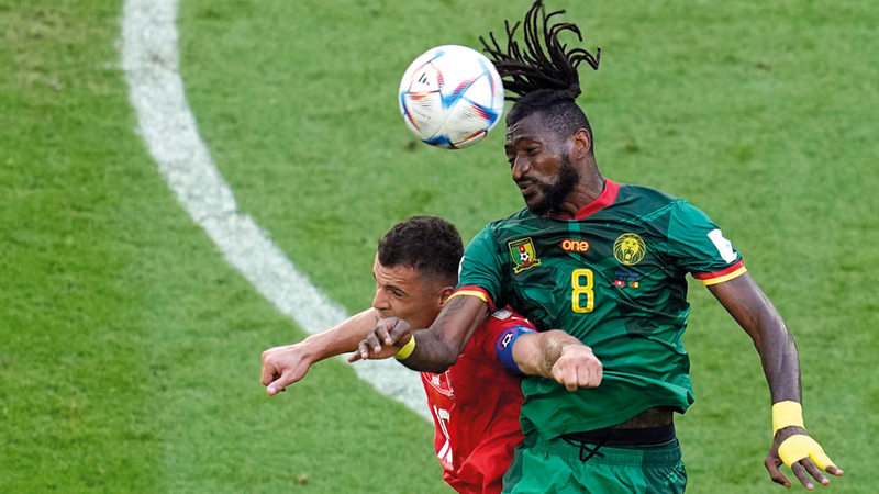 الكاميرون خسرت من سويسرا في الجولة الأولى. من المصدر