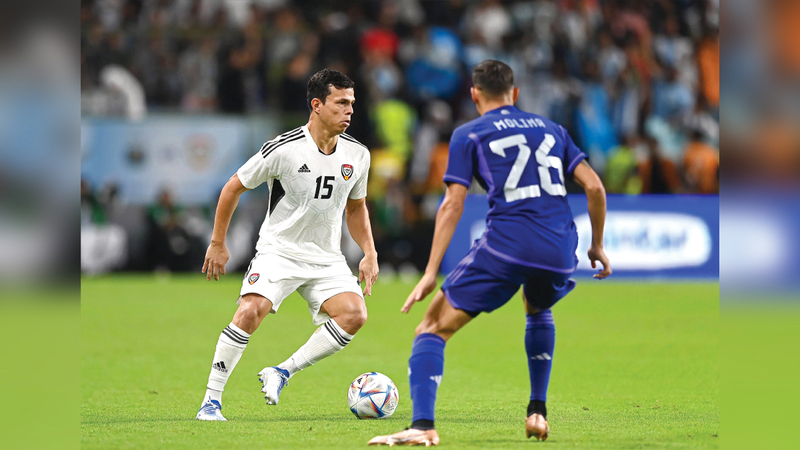 فابيو ليما خلال ودية المنتخب الأخيرة أمام الأرجنتين.   من المصدر