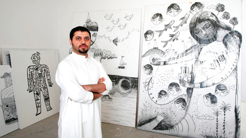 ناصر نصرالله: «الدولة باتت تحتضن الكثير من الأعمال العالمية من خلال الصالات، وكذلك المتاحف، وباتت لها سمعة مميزة في مجال الفن».