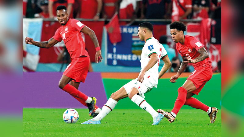 أشرف حكيمي قاد المغرب للتأهل إلى دور الـ16. أ.ف.ب