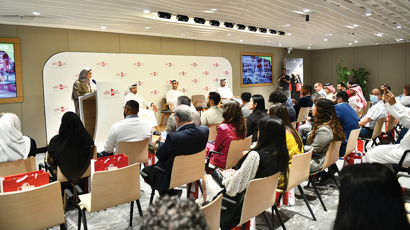 جانب من المؤتمر الصحافي للإعلان عن فعاليات المهرجان في مقر المكتب الإعلامي لحكومة دبي. تصوير: أشوك فيرما