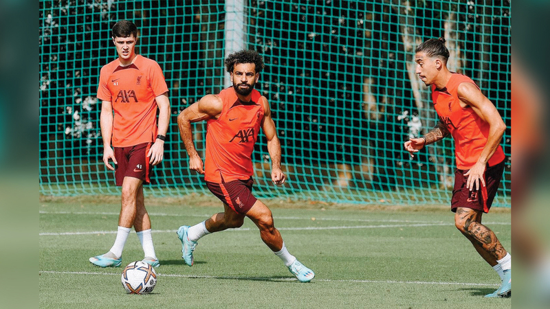 محمد صلاح ونجوم ليفربول في حالة معنوية وفنية مرتفعة. من المصدر