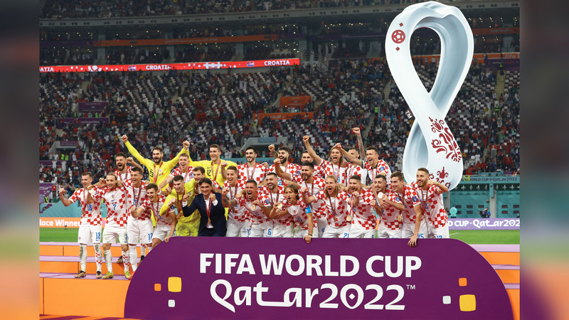 المنتخب الكرواتي متوج بالمركز الثالث في مونديال قطر. رويترز