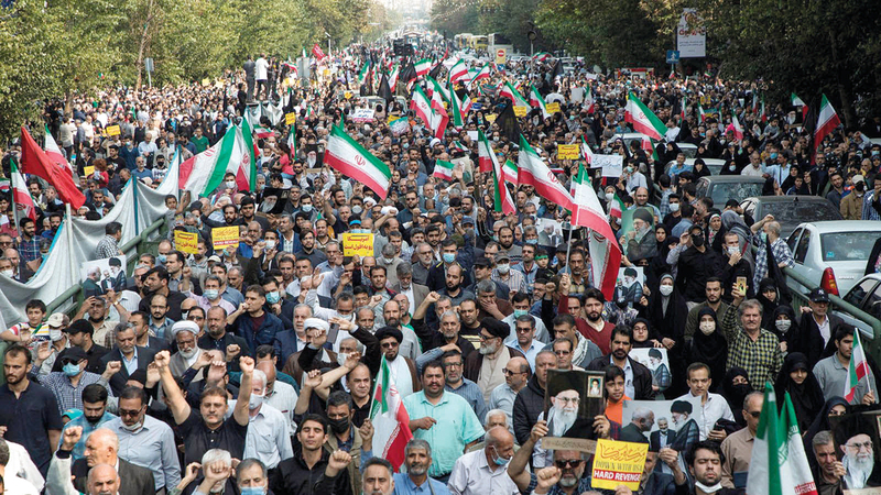 التظاهرات الإيرانية جلبت كثيراً من الانتقادات الداخلية والخارجية للنظام الإيراني.   أرشيفية