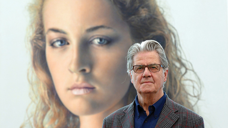 غيرتش اشتهر عالمياً بلوحاته العملاقة الواقعية.     أ.ف.ب