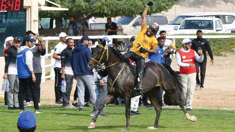 الشامسي قطع مسافة السباق بزمن قدره 46:04 دقيقة. تصوير: مصطفى قاسمي