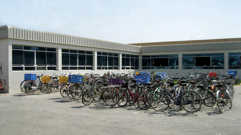 عجمان بدأت بتخصيص مسارات للدرّاجات الهوائية. من المصدر