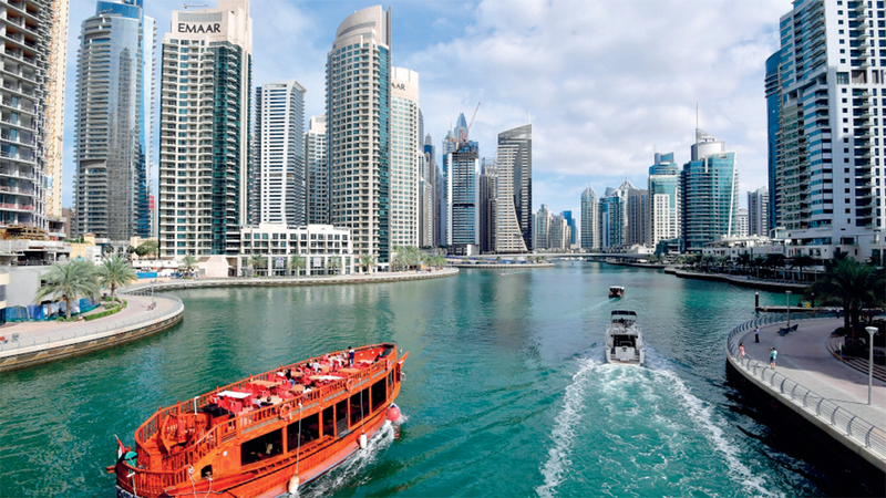 «دبي مارينا» منطقة تم إنشاؤها على قناة مائية اصطناعية. أرشيفية