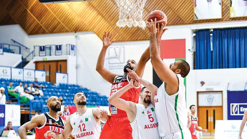 من مشاركة سابقة للمنتخب في بطولة دبي الدولية لكرة السلة. تصوير: أشوك فيرما