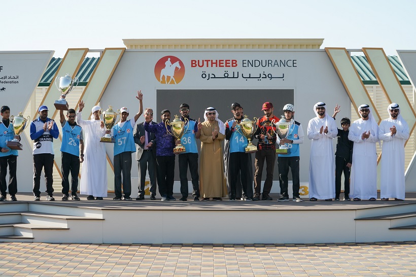Maha Khaled and Al Marzouqi are crowned at the end of the Sultan Bin Zayed Festival of Endurance