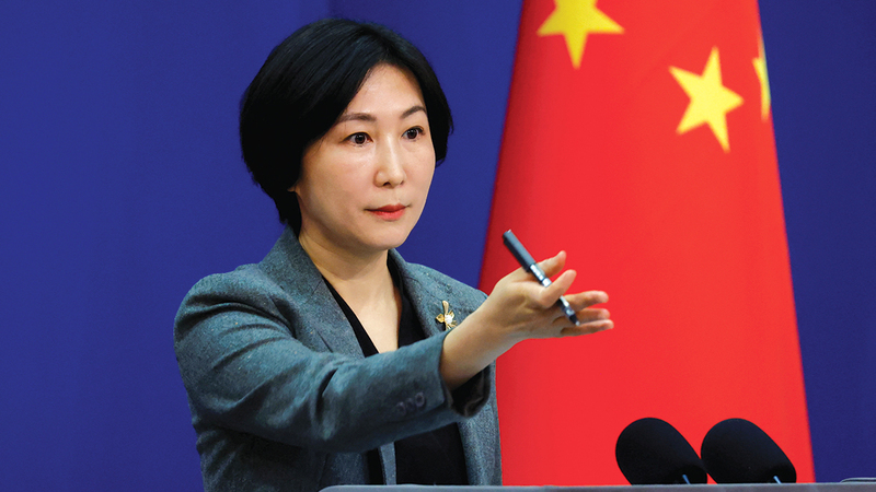 المتحدثة باسم وزارة الخارجية الصينية ماو نيغ.  رويترز